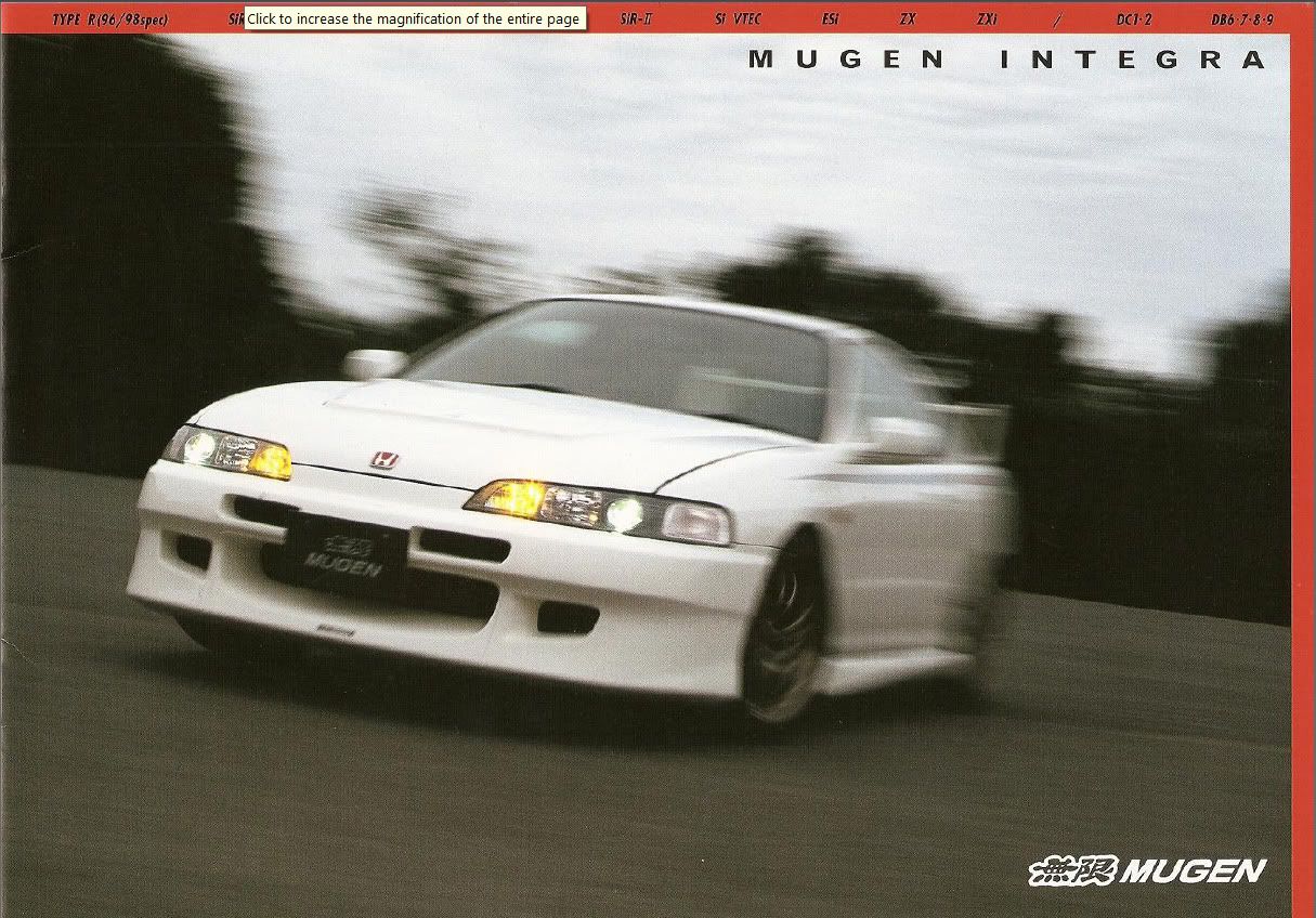 Mugen DC2 brochure/catalog translated into English